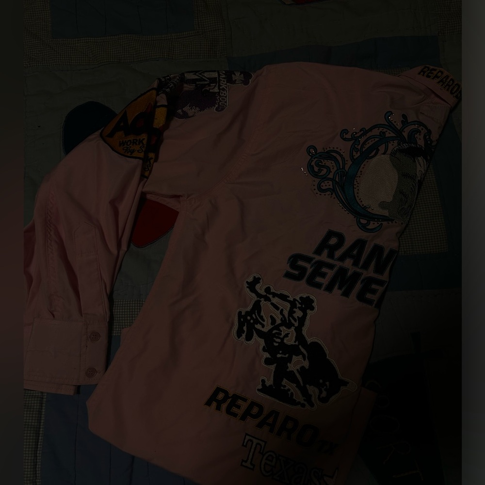 Pink size M long sleeve rancho semental shirt